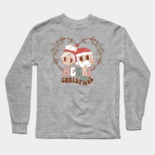 Santa Mrs Claus Christmas Long Sleeve T-Shirt